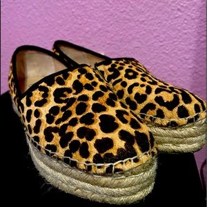Steve Madden leopard platforms size 7.5, like new!